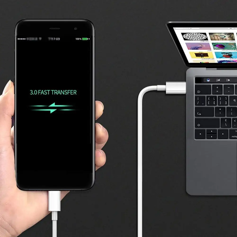 

3in1 Charging Cable 100W Quick Charge High Speed 2Gbps Type-C to Type-C Adapter Mobile Phone Cables