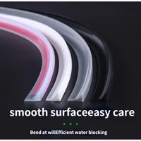 6m waterproof self adhesive bendable silicone stopper threshold dam bathtub shower barrier holder seal for bathroom decor
