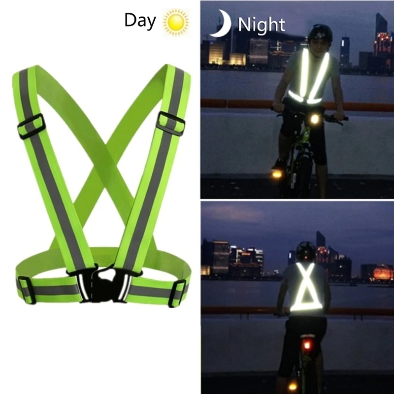 

Men Women Luminous Vest High Visibility Clothes Reflector Safety Vest for Adults Running Cycling Night Roads Motorcycle