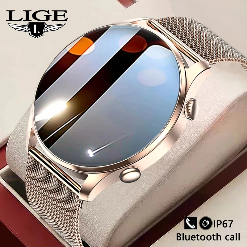 

LIGE New Bluetooth Call Smart Watch Women Sports Watch Men Custom Dial Waterproof Heart Rate Ladies Smartwatch For Xiaomi Huawei