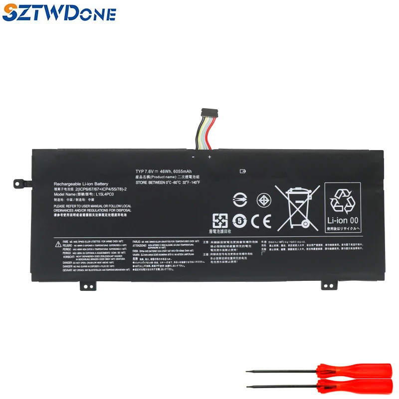 SZTWDONE L15L4PC0 Аккумулятор для ноутбука Lenovo IdeaPad 710S-13ISK/IKB крепление спортивной камеры