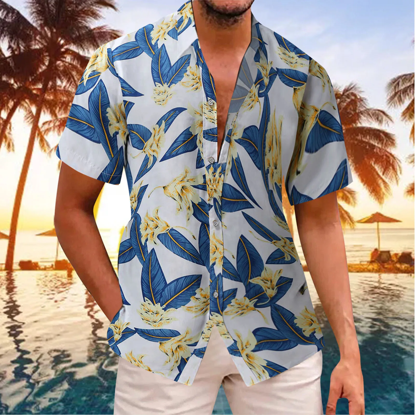 

Рубашка для подгузников Мужская, Модная и удобная рубашка с 3D Цифровым принтом, с пряжкой и отворотом, с коротким рукавом, Черный Белый Топ 2