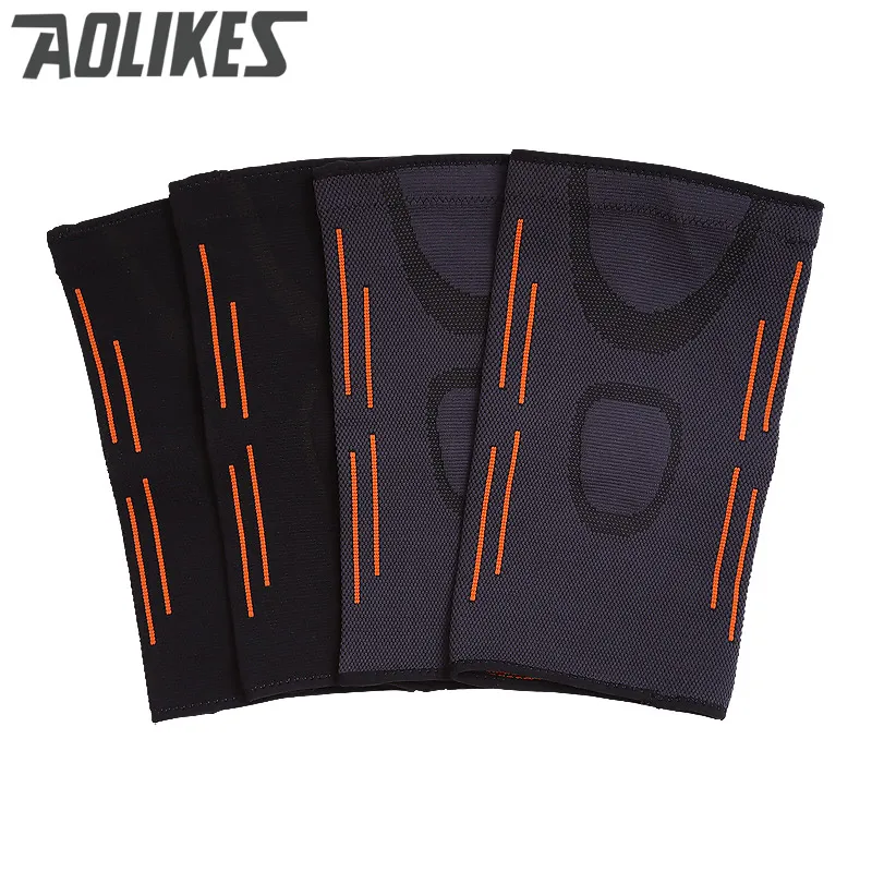 Наколенник для баскетбола, бадминтона, бега и других видов спорта с поддержкой, выполненный в высококачественной 3D-ткани с эластичностью и дышащей структурой от Aolikes PR.