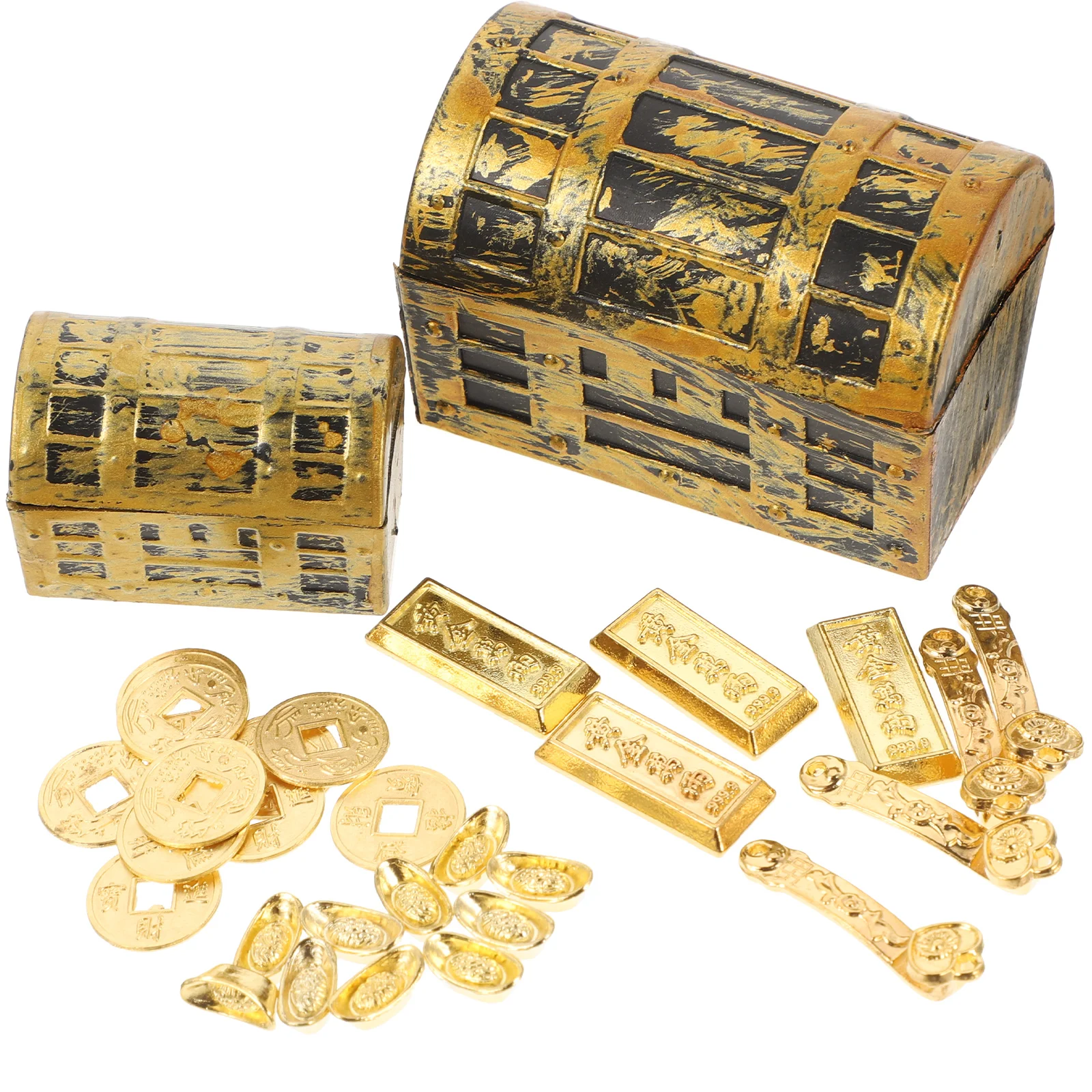 

30pcs Mini Gold Ingots Gold Bar Coin Mini Ornament Ingot Ornaments Tablescape Decor Decor