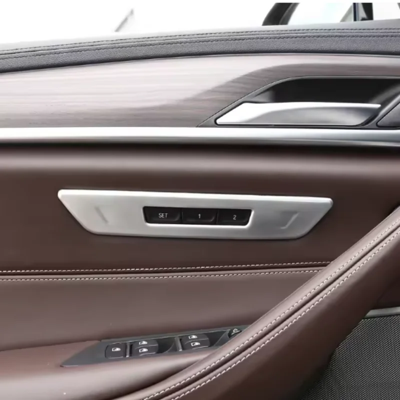 Фото Для BMW 5 серии 6 серии GT G30 G32 2017-2022: накладка на кнопку блокировки сиденья с эффектом карбона из ABS-пластика, аксессуар для автомобиля №5