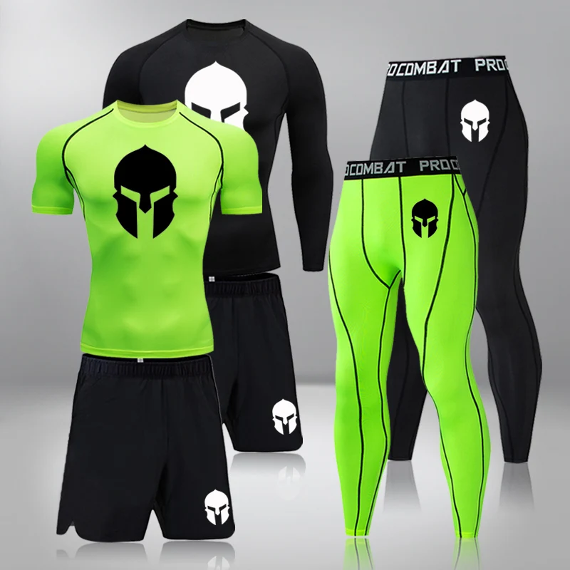 

Men's Sportswear Running Tights Set Sport Suit Gym Compression Clothing Jogging Suit Tracksuit Basketball Training Base S-4XL