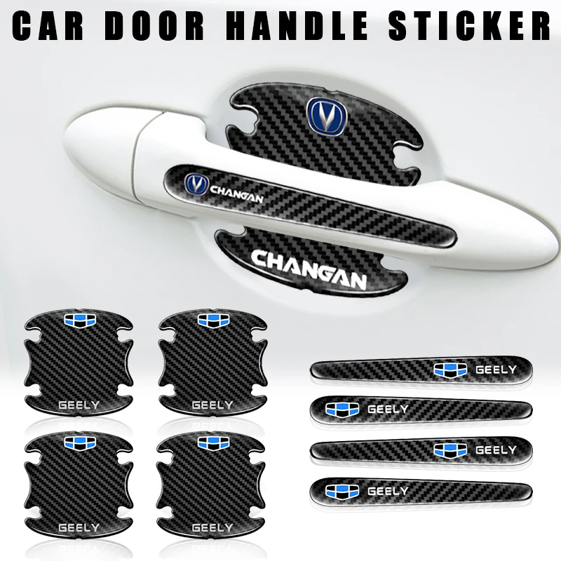 

8 шт., наклейки на дверную ручку автомобиля Hyundai Tucson 2021 Accent I10 I20 Kona Getz Solaris, Creta