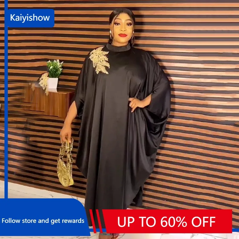 

Plus Size Women Summer Maxi Dress 2023 Bohemian Vintage Printed Bat Sleeve Patchwork Long Sundress Casual Loose Robe