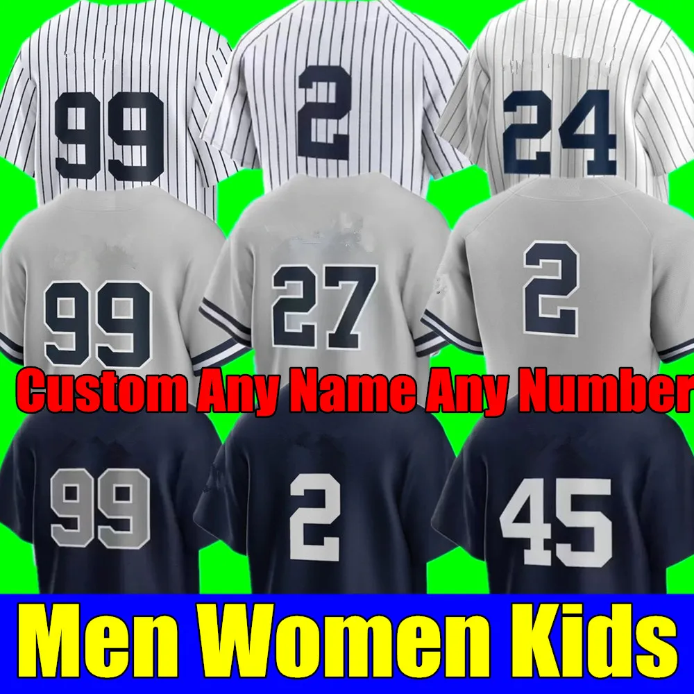 

2022 New Custom Any Name Any Number Men Women Youth Kids Baseball Jersey Derek Jeter Aaron Judge Gerrit Cole Stitched T Shirt