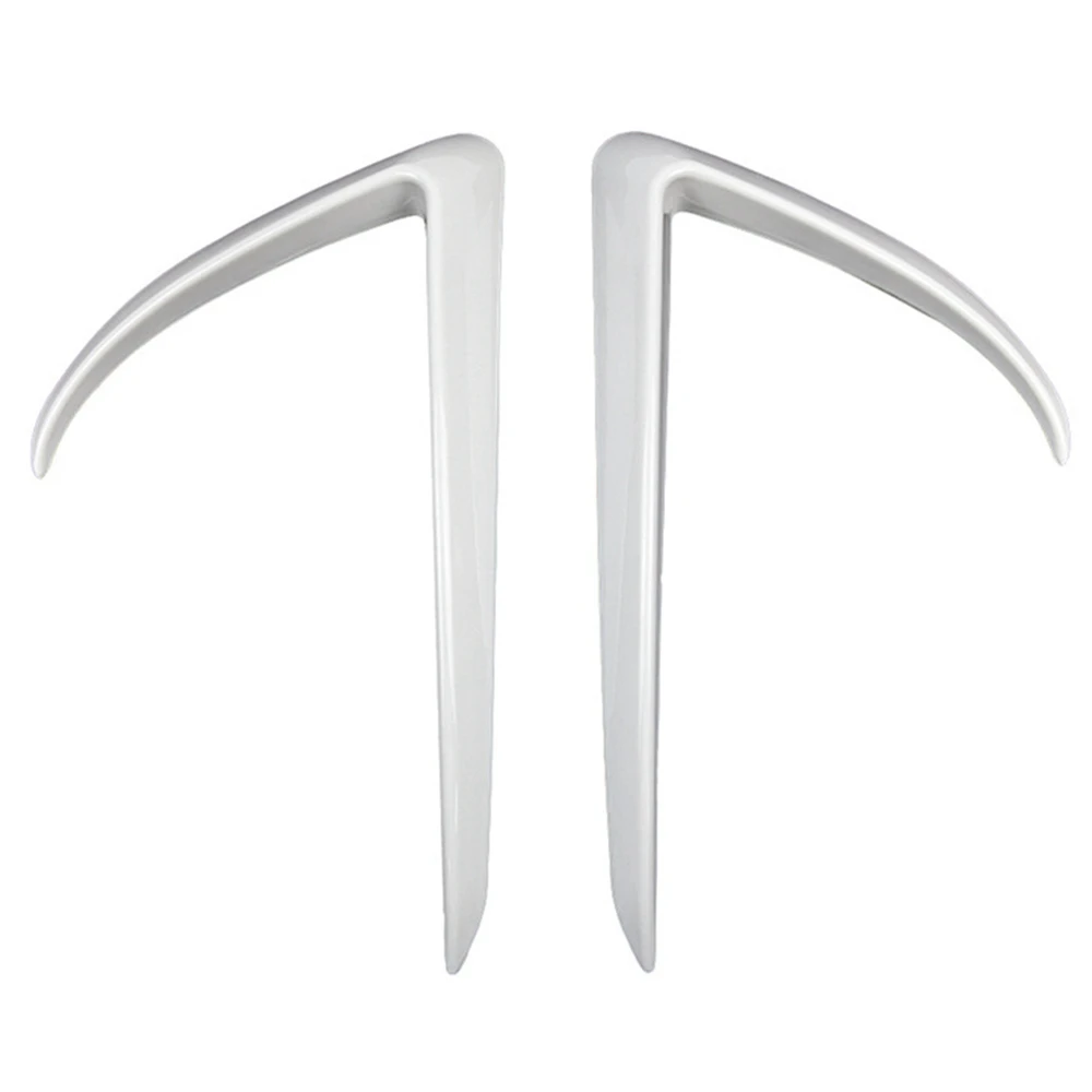 

2Pcs for Model 3 Front Blade Trim for Tesla Model 3 2021 Accessories Matte ABS White Car Accessories Model 3