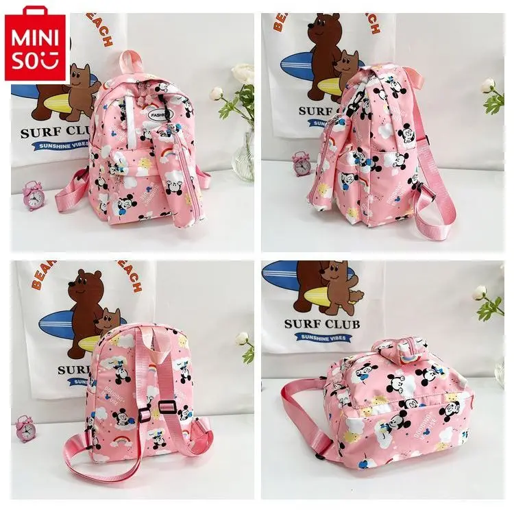 Высококачественный рюкзак MINISO с изображением Диснея Микки вместительная сумка