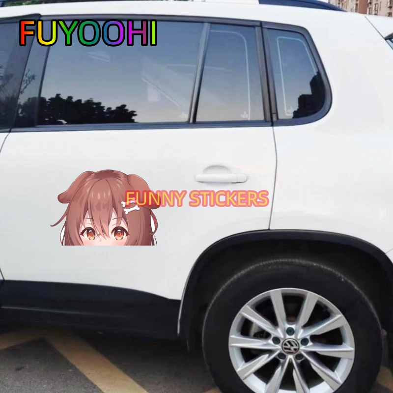 Автомобильная наклейка FUYOOHI Inugami Korone водонепроницаемая виниловая аниме для