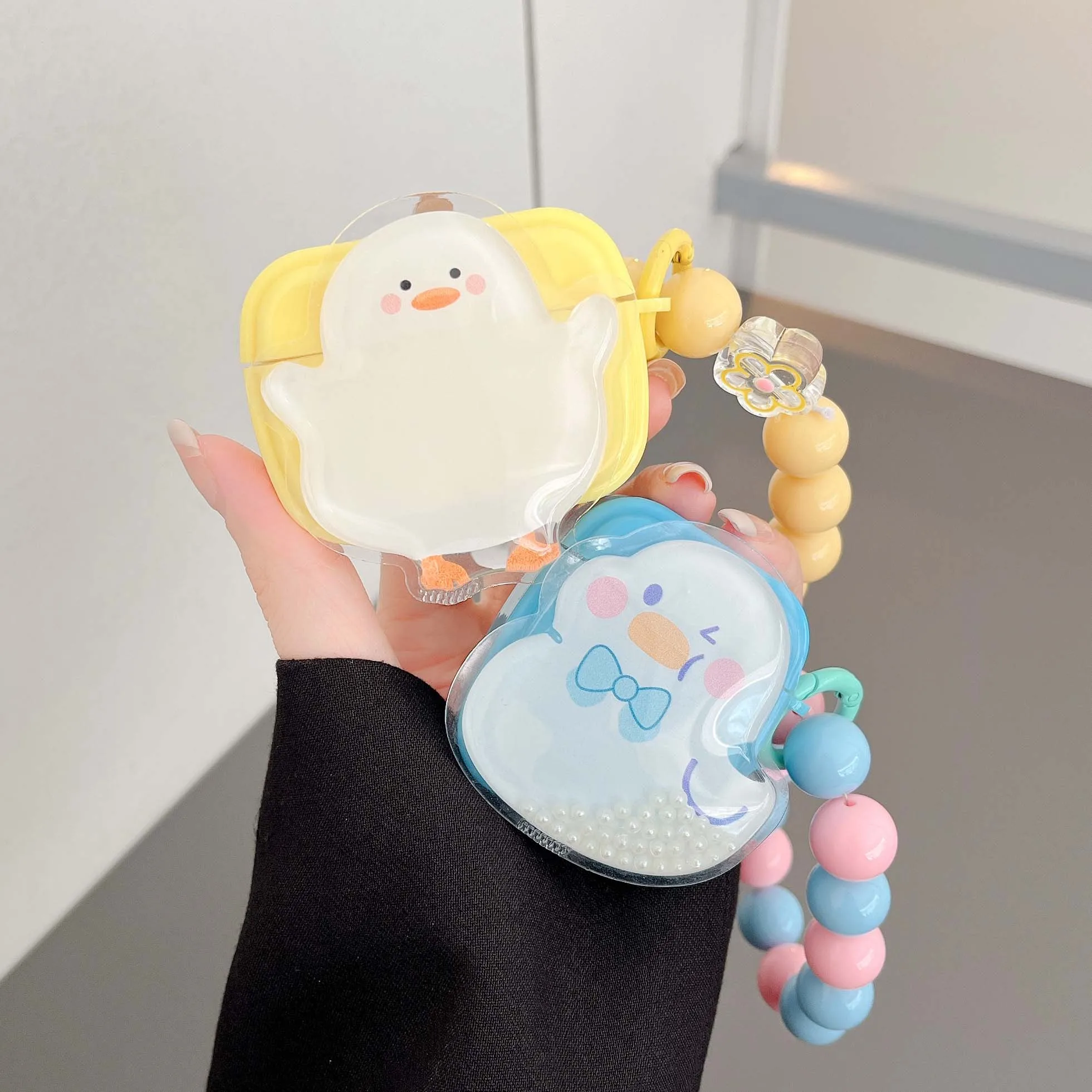 

Чехол для наушников с изображением уток и сердца, мягкий защитный мультяшный беспроводной чехол с bluetooth для apple airpod 1 2 pro 3