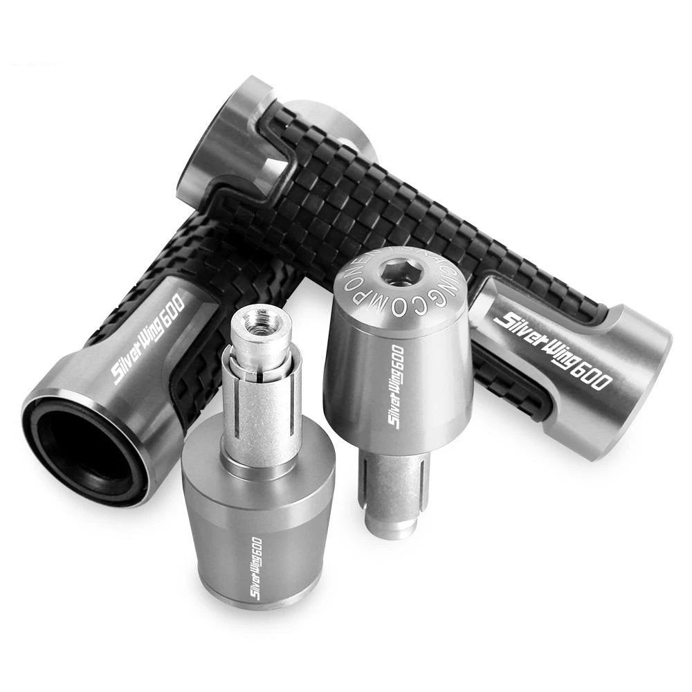 

Для HONDA SILVER WING 600 2001 2002 2003 2004 2005 2014 аксессуары для мотоциклов ручки CNC алюминиевые концы руля заглушки штекера