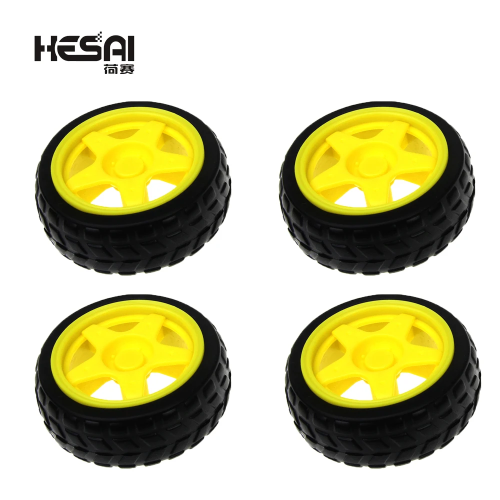 1/2/4/6 шт. TT Мотор умный автомобиль робот колесо применимо к Arduino Diy комплект колеса