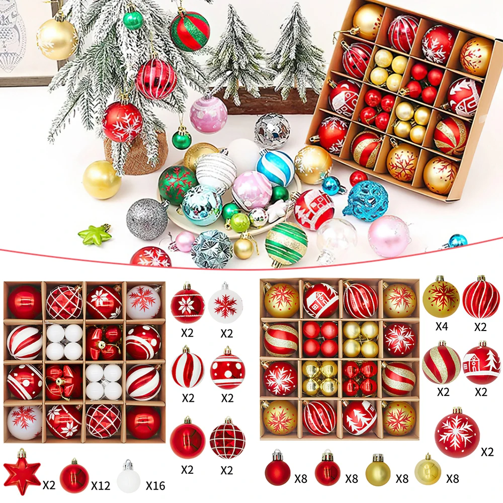 44 шт. украшения для рождественской елки 6 см