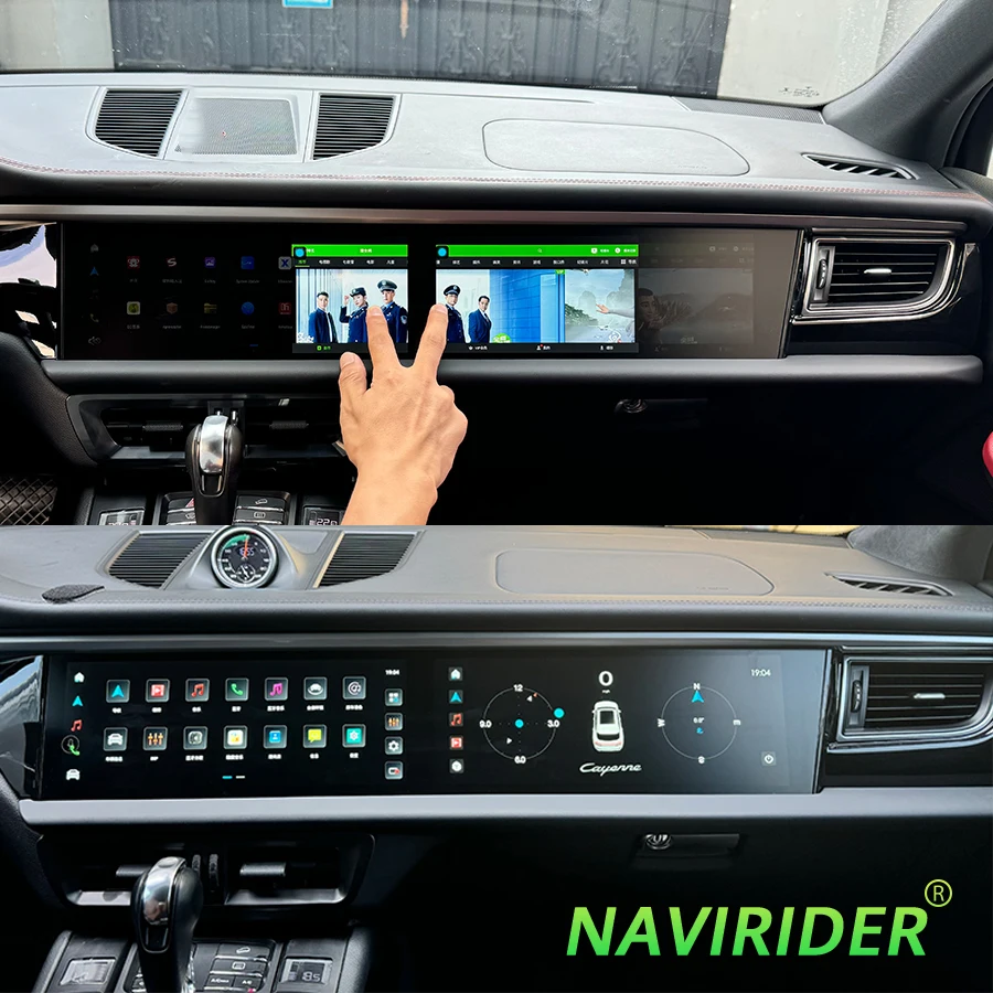 

12,3 + 12,3-дюймовый двойной экран для Porsche Macan 2011-2017 авто радио Carplay стерео GPS мультимедийный видеоплеер магнитофон HU