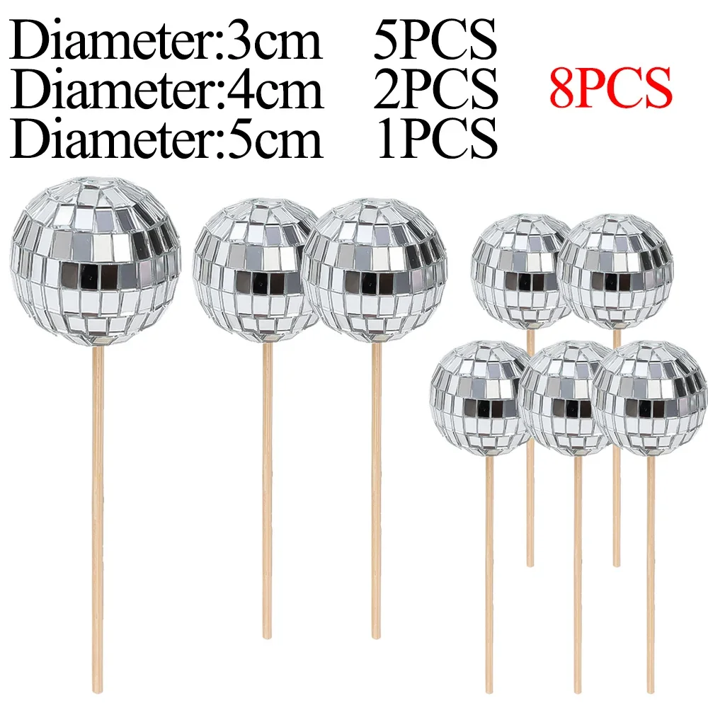 

Серебряные диско-шары для декора торта