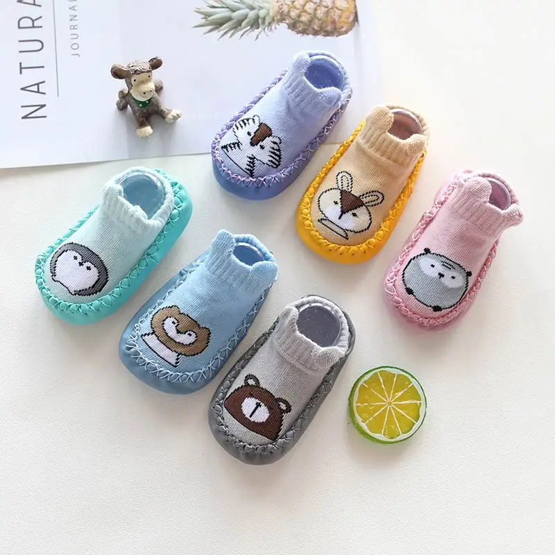 

Baby Socks With Rubber Sole Cartoon Animal Baby Floor Socks Anti-slip 0-36 Months Infant Sock Autumn Winter Toddler Socks Shoes