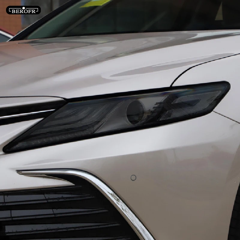For Toyota Camry 2019 2020 XV70 2014-On NMS XV50 Car 2Pcs Headlight Protection Tint Film Smoke Black Transparent TPU Sticker For Toyota Camry 2019 2020 XV70 2014-On NMS XV50 Car 2Pcs Headlight Protection Tint Film Smoke Black Transparent TPU Sticker