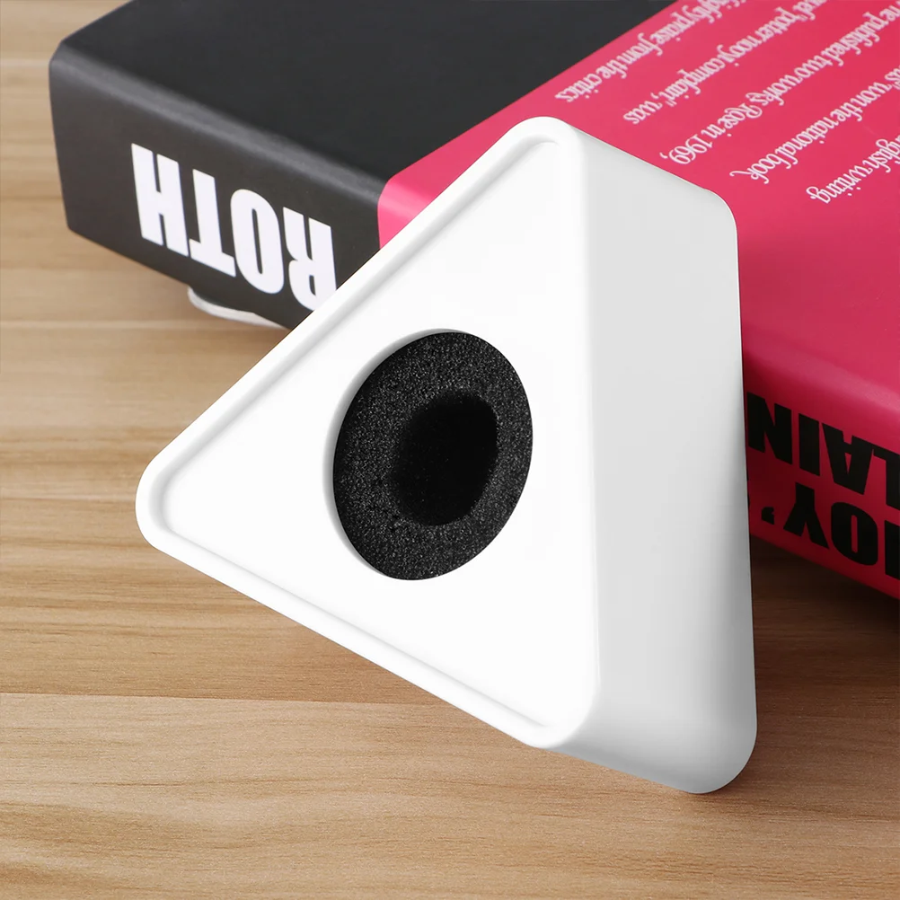 

2Pcs Microphone Station Logo ABS Square Triangular Portable Durable Flag Stand for Reporter Daily