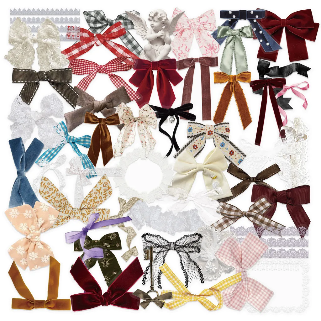 

Прозрачные декоративные наклейки с бантиками для скрапбукинга