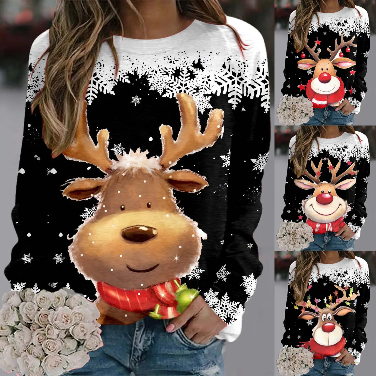 

Зимние теплые толстовки, Женский Осенний Повседневный пуловер с круглым вырезом, свитшот с длинным рукавом и принтом, толстовка с капюшоном, мешковатые толстовки с кулиской