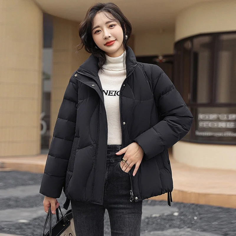 Женский пуховик Snow Flng новинка зимы 2024 маленький универсальный модный короткий с