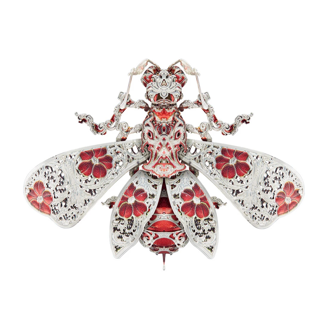 

Metal Red Apis Koschevnikovi Bee Model DIY Insect Assembly Kits Educational Toys For Kids Adults Gift