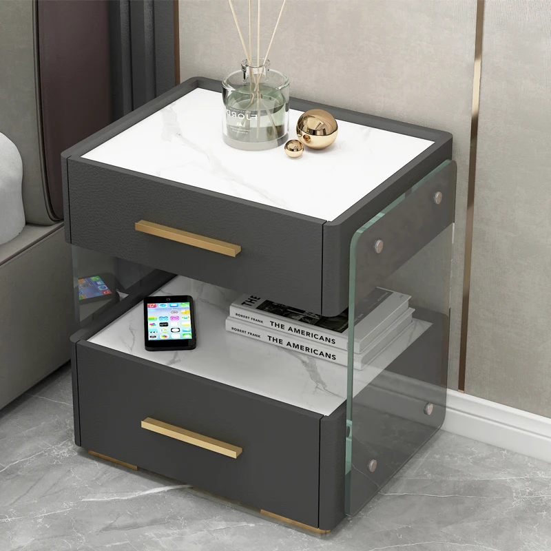 

Modern Wooden Nightstand Bedroom Cabinets Smart Bedside Table Nightstand Wireless Charging Tables De Nuit Home Furniture WK50NS