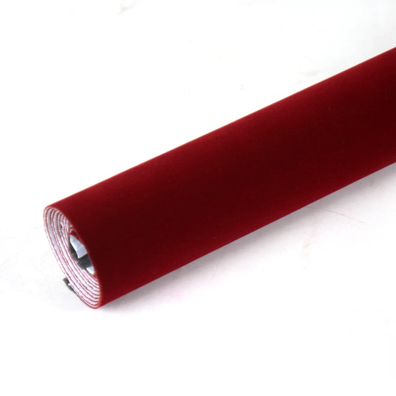 Самоклеящаяся бархатная ткань шириной 45 см клейкая Бархатная Флокированная для