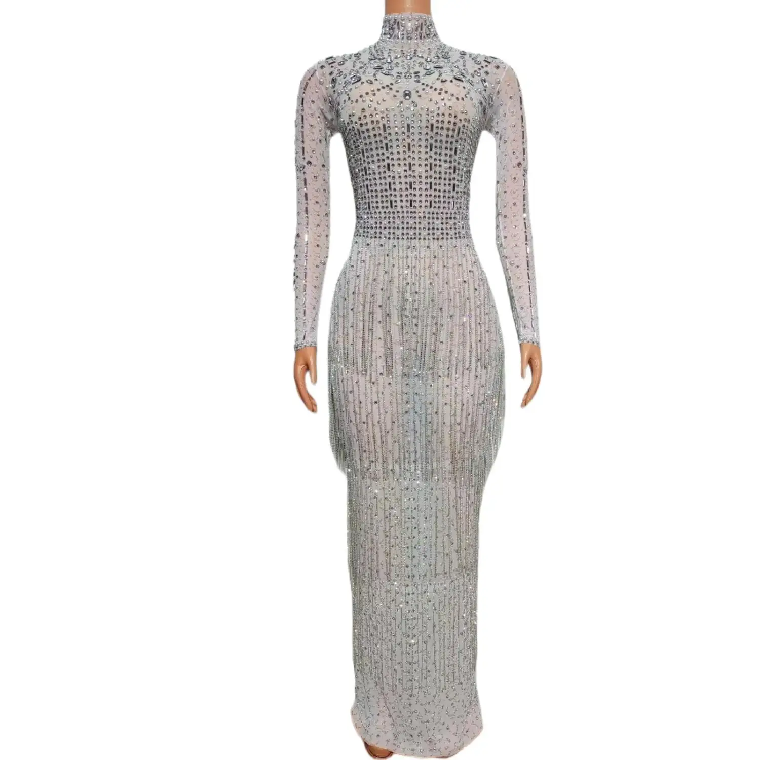 Сексуальные прозрачные блестящие белые платья женские на день рождения черные