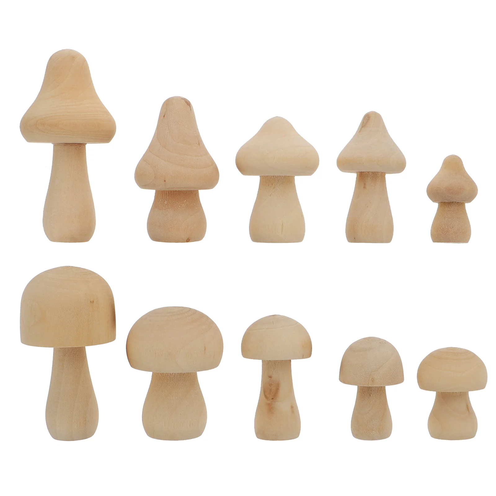 

Wooden Mushroom Mushrooms Wood Unfinished Peg Craftsminidiyfigures Unpaintedgraffiti Decor Painting Models Naturalsmall Toys