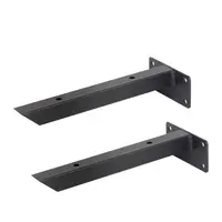 2PCS,10-35cm Length Furniture Heavy Duty Wall Mounting Angle Black Bench Table Support Shelf Bracket For Hinged Table, 9.8x8cm