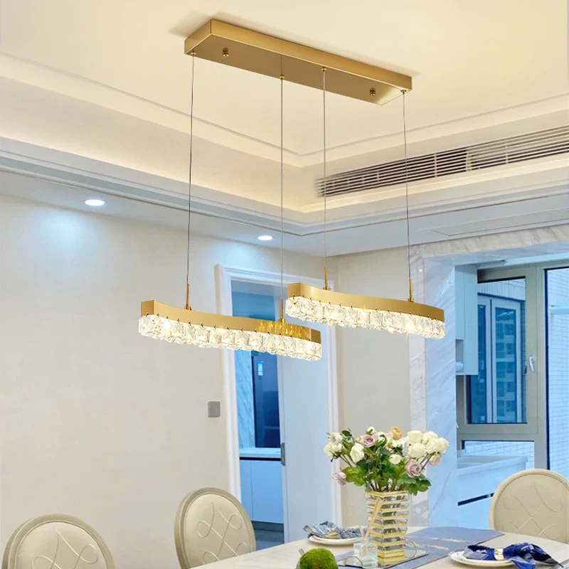 

Pendant Lamp Led Art Chandelier Light Room Decor Modern Luxury Crystal Living Dining Lustre Indoor Fixture