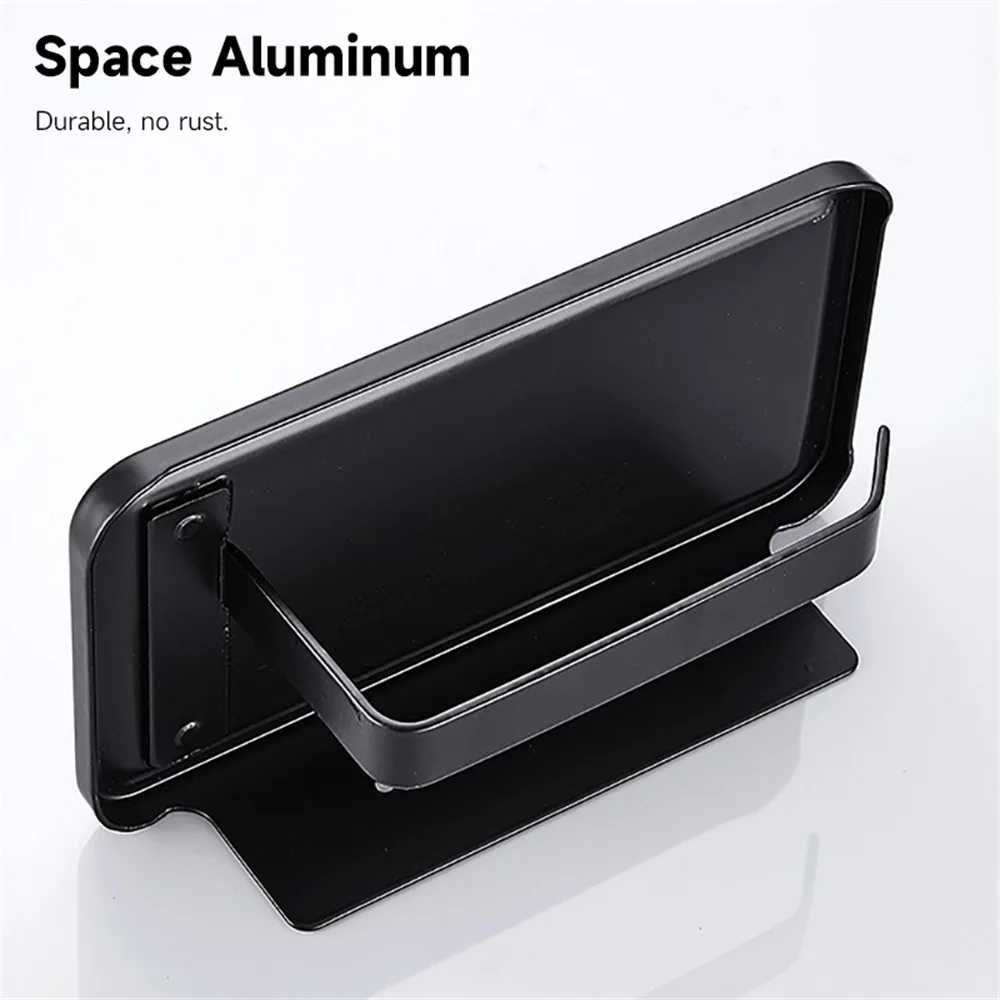 

New Stainless Steel Toilet Paper Holder Bathroom Punch On Wall Mounted WC Paper Phone Holder Shelf Towel Roll shelf Accessories