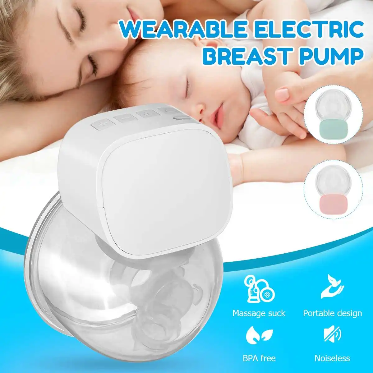 

Молокоотсасыватель Электрический без использования рук, бесшумный портативный автоматический молокоотсасыватель, с зарядкой от USB, без БФ...