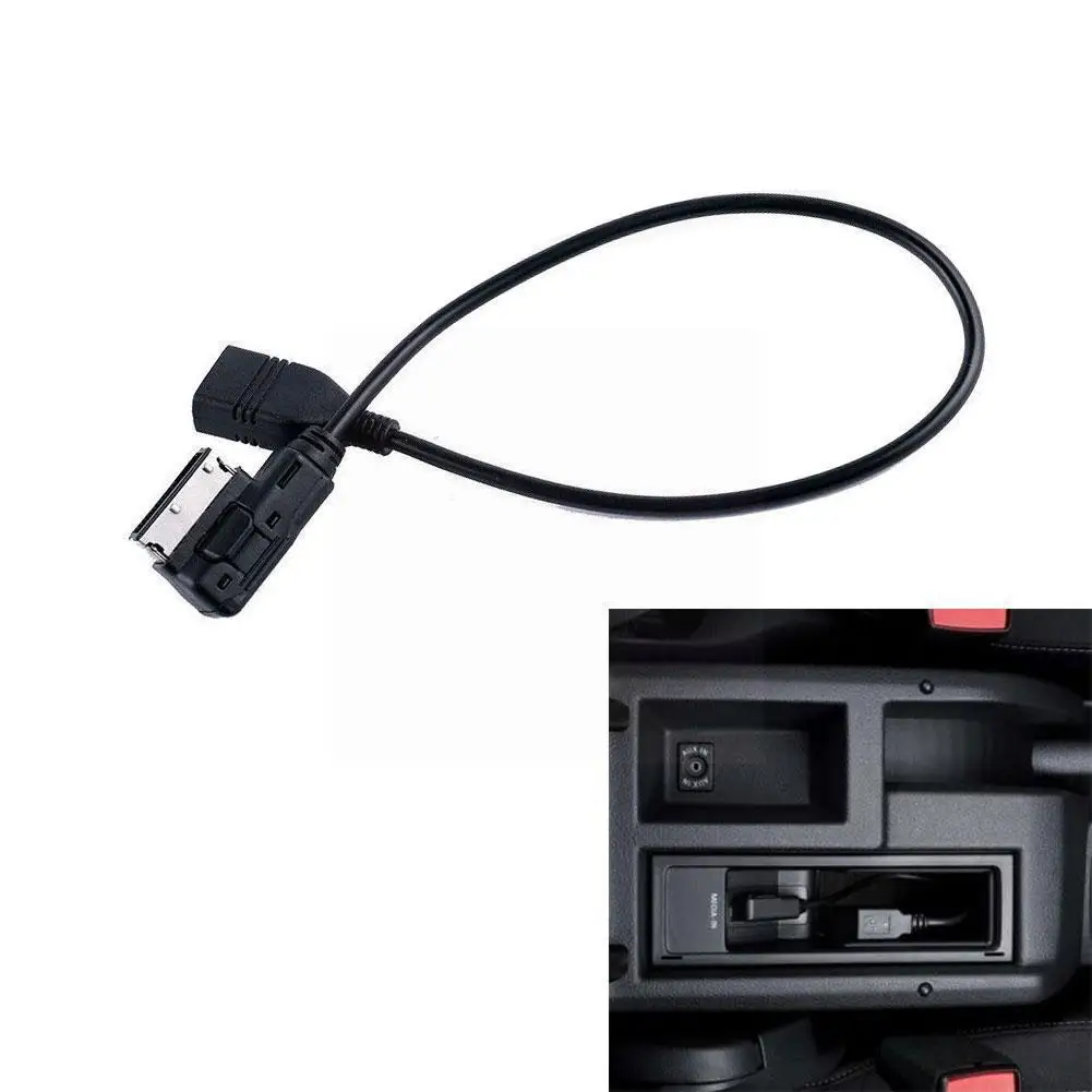 

1pc Female Audio Adapter Cable For Mercedes Ami Usb Cable Car Accessories Auxiliary Interface B2a6
