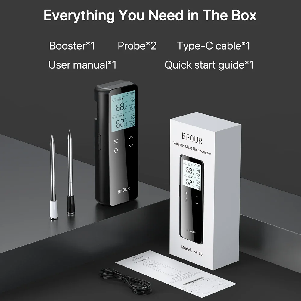 

Беспроводной цифровой термометр для мяса