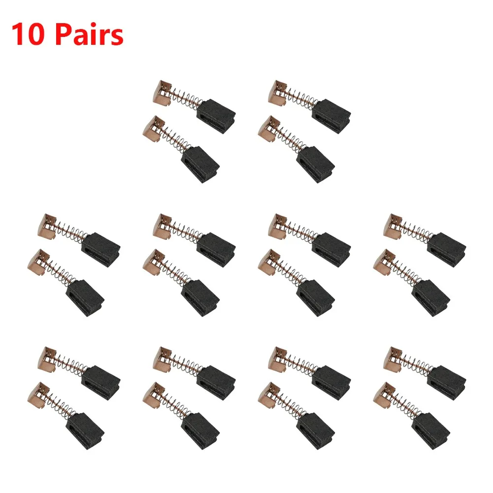 

10Pairs Angle Grinder Carbon Brushes 5x8x12mm For Black Decker G720 GR750K Power Tools Electric Motors Spare Parts Replacement