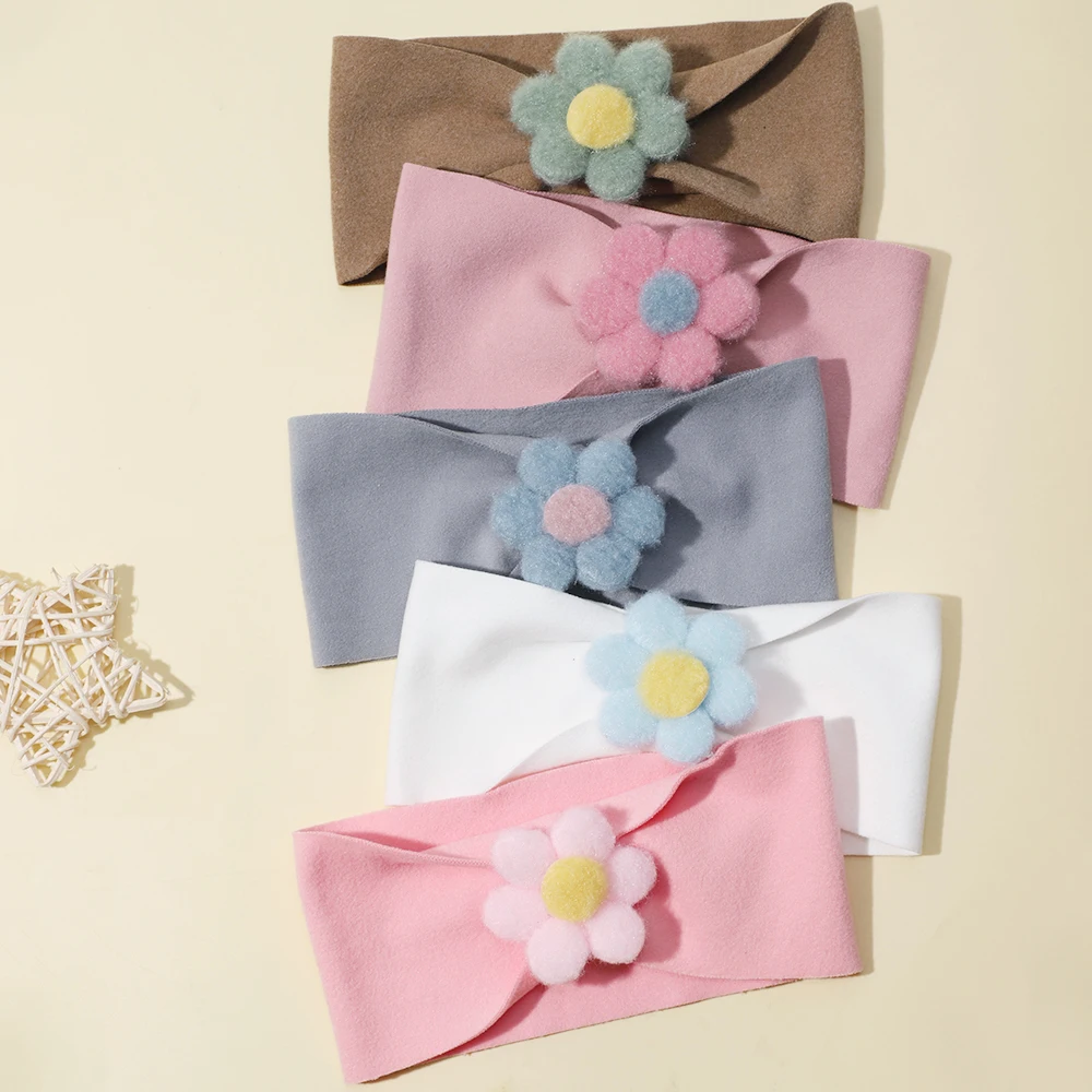 Эластичные повязки на голову для девочек милые цветочные аксессуары детей тюбан