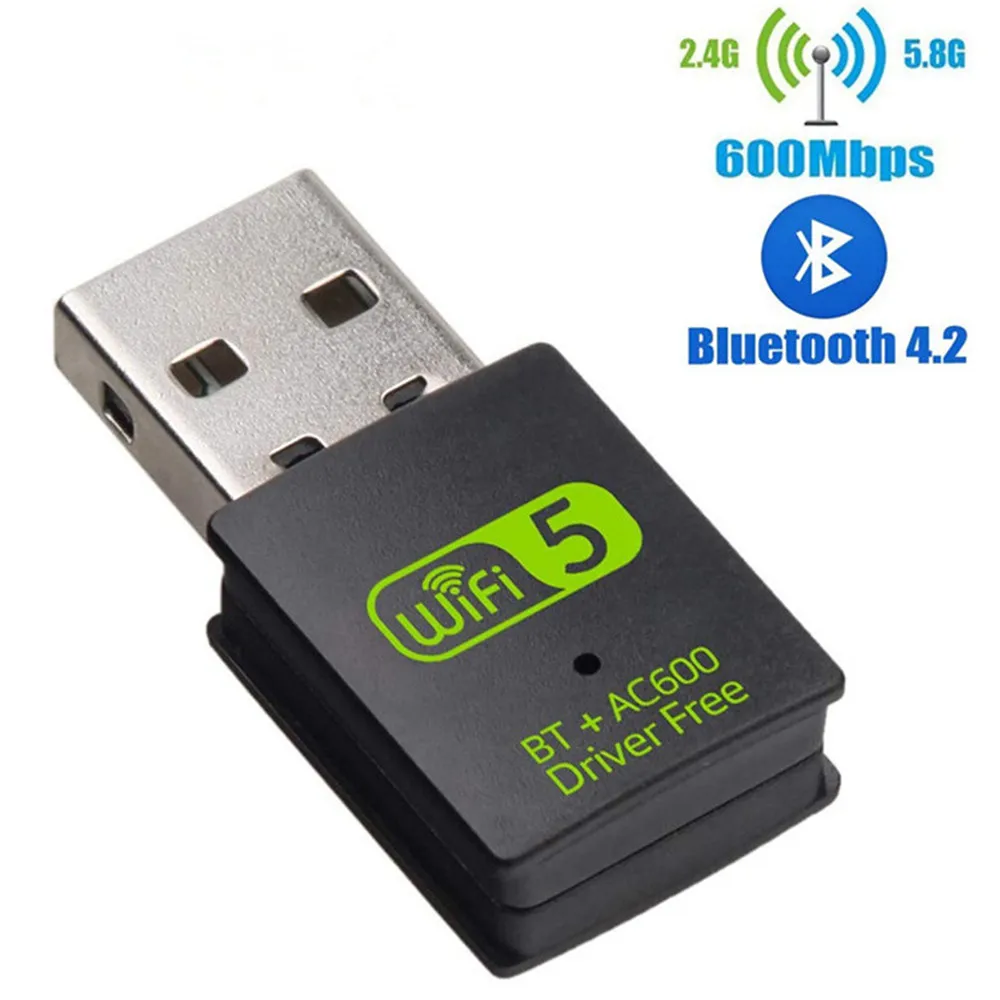 

USB Wi-Fi Bluetooth адаптер 600 Мбит/с, 2,4/5 ГГц