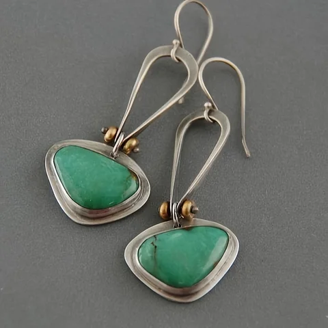 Серебряные винтажные серьги-подвески NovoPublic