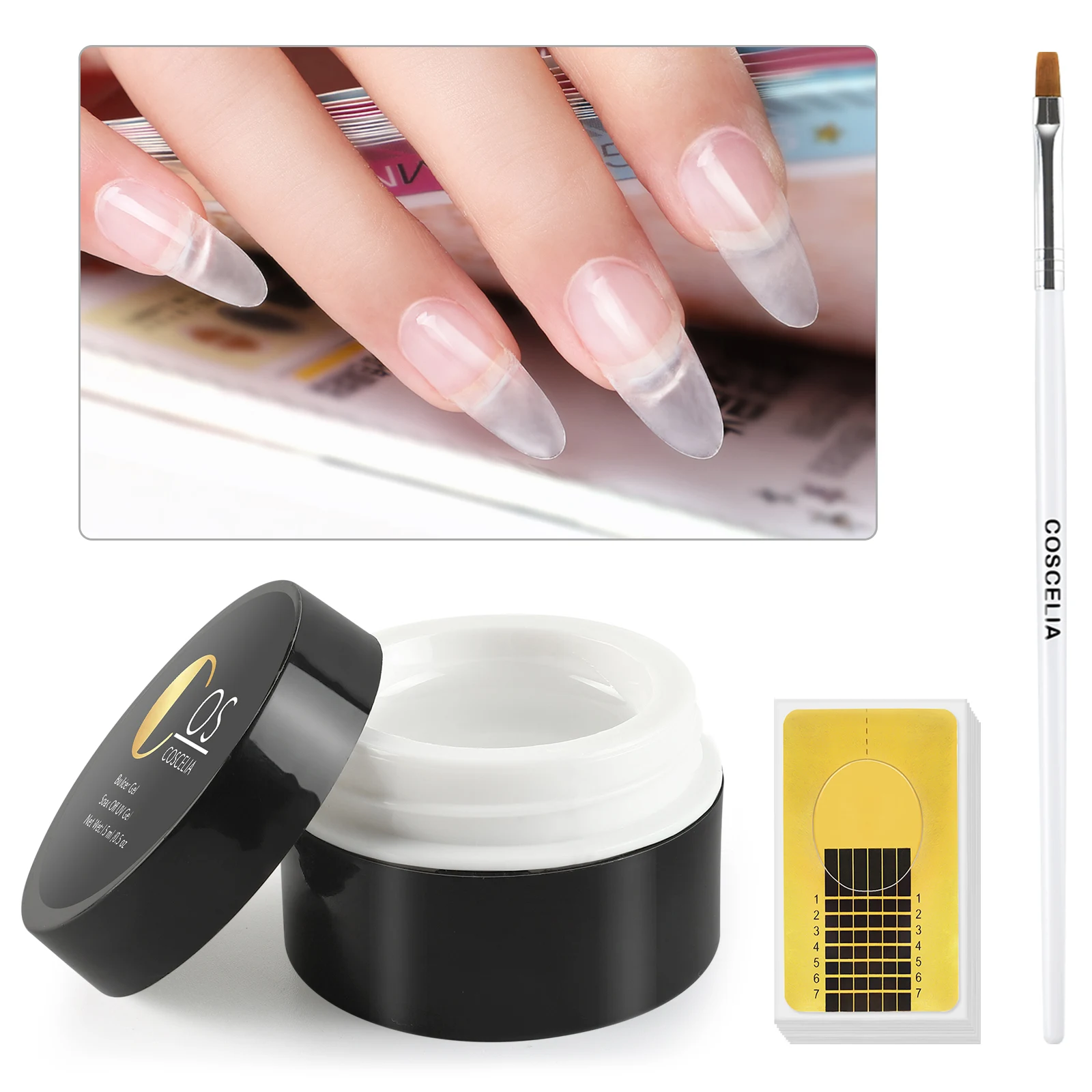 

Гель для наращивания ногтей COSCELIA, 15 мл, бриллиантовый гель для наращивания ногтей, гель для наращивания ногтей с кисточками