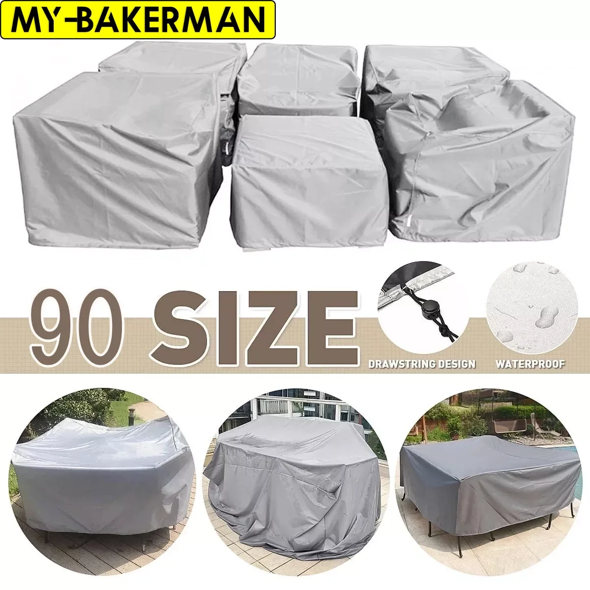 

Sizes Outdoor Patio Garden Furniture Waterproof Covers Rain Snow Chair covers for Sofa Table Chair Dust kitchen Proof Cover