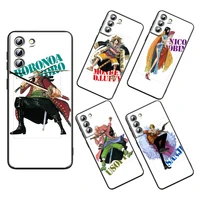 one piece art character for samsung galaxy s22 s21 s20 s10 s10e s9 s8 s7 pro ultra plus fe lite black luxury silicone phone case