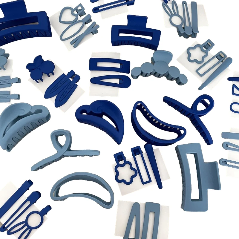 

Заколки для волос Klein в форме сердца и короны, милые детские заколки с цветами и вишнями, прямоугольные крестообразные зажимы для волос