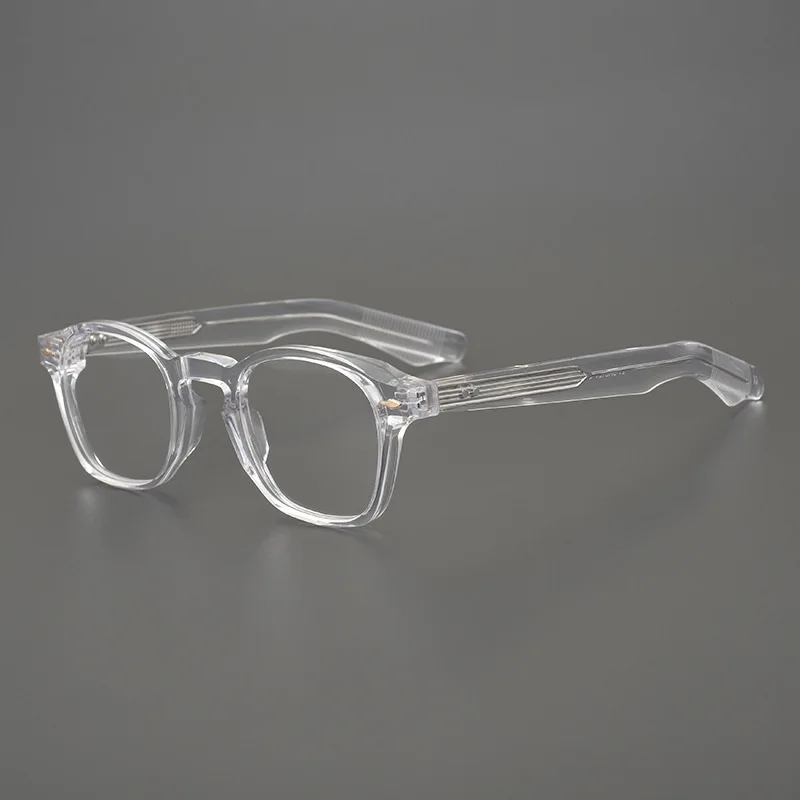 

Japan Handmade Men Premium Acetate Frame Eyeglasses Women Vintage Small Square Optical Myopia Glasses For Prescription Lenses