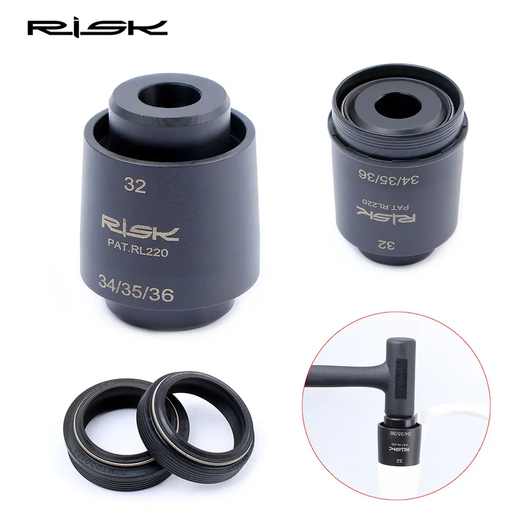 

RISK Bicycle Front Fork Dust Seal Installation Driver Tool For Fox Rockshox 32/34/35/36mm Pipe Diameter Driver Suspension Tool