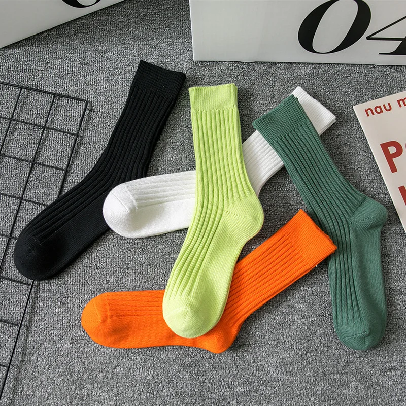

Cozy Breathable Wholesale Socks Black White Harajuku Mens Woman Long Socks Combed Cotton Sports Cycling Socks Men Gifts For Men